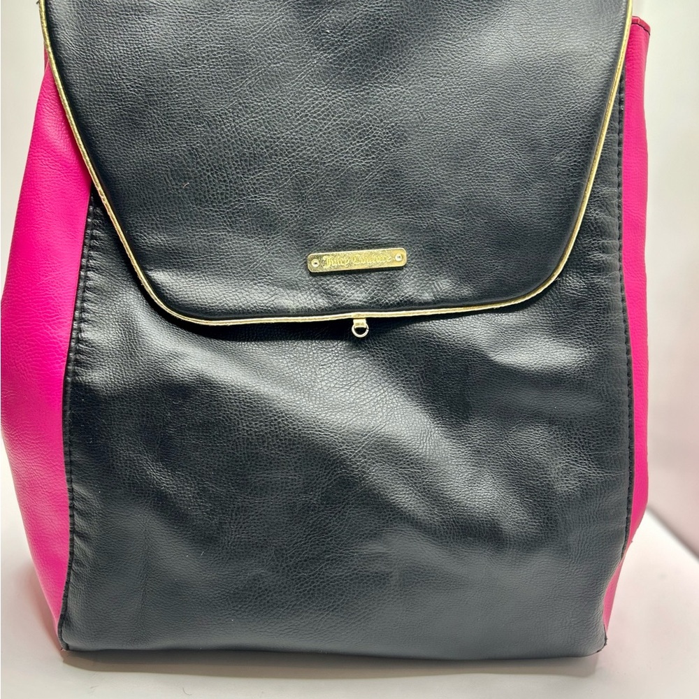 Juicy Couture Black and Pink Expandable Barbiecore Backpack
